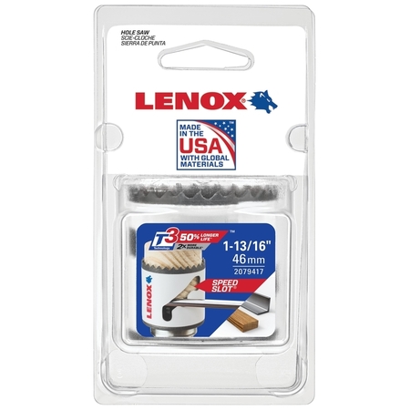 LENOX HOLE SAW BI-MTL 1-13/16"" 2079417